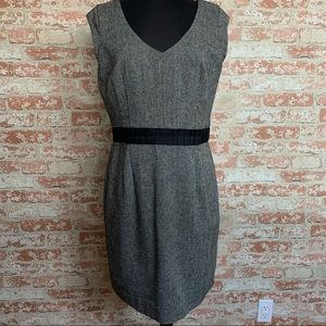 Banana Republic Gray Sheath Dress Sleeveless Wool Size 14